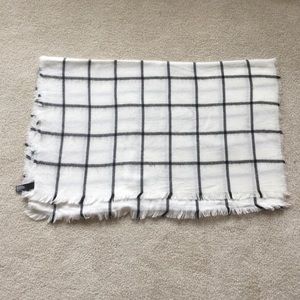 Express Black and White Windowpane Scarf